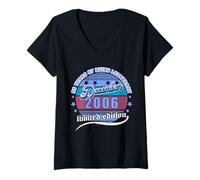 Mujer 20 cumpleaños diciembre 2006 Vendimia 20 Años Legendary Camiseta Cuello V