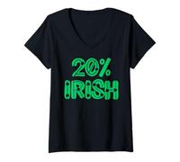 Mujer 20% Irlandés Veinte 20% Irlanda Hombres Mujeres & niños Camiseta Cuello V