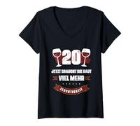 Mujer 20 Jetzt braucht Die Haut viel Mehr Feuchtigkeit Wein Shirt Camiseta Cuello V