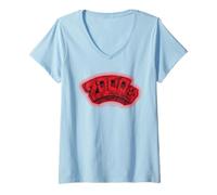 Mujer 2000 AD con el Logotipo Retro clásico de Judge Dredd Camiseta Cuello V