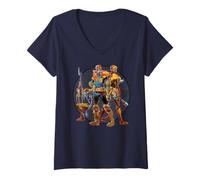 Mujer 2000 d.C., Juez cómico, Dredd, Rogue Trooper, estroncio, Perro Retro Camiseta Cuello V