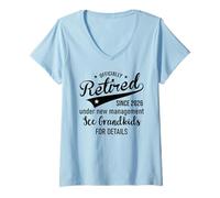 Mujer 2026 Retired Under New Management See Grandkids Retirement Camiseta Cuello V