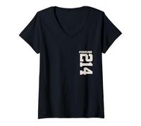 Mujer 214 Area Code Forever Dallas Texas Local Pride Camiseta Cuello V