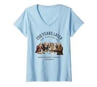Mujer 250 años después, los Padres fundadores reflexionan sobre la Historia de Estados Unidos Camiseta Cuello V