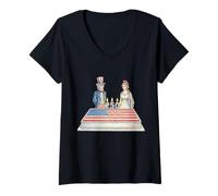 Mujer 250 cumpleaños de Estados Unidos Camiseta Cuello V