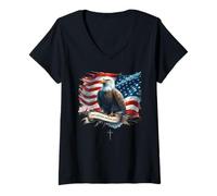 Mujer 250 Years Under God - Family 1776-2026 Birthday American Camiseta Cuello V