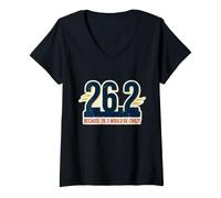 Mujer 26.2 Porque 26.3 Sería una Carrera de Corredor de maratón Divertida y Loca Camiseta Cuello V