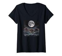Mujer 3 Moon Protect Seattle Viral Meme Raccoon Jimothy Camiseta Cuello V