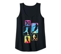 Mujer 30 Cumpleaños Mujer Futbolista Fútbol 30 Años Camiseta sin Mangas