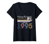 Mujer 30 Year Old Woman Making The World Better Place Since 1995 Camiseta Cuello V