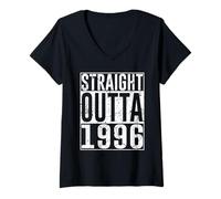 Mujer 30th Birthday Gifts Straight Outta 1996 Vintage 30 Years Old Camiseta Cuello V