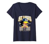Mujer 314 STL Day | San Luis Afro Queen Spirit Camiseta Cuello V