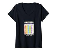 Mujer 37 pestañas Abiertas TDAH Cerebro Adulto Garabato Arte Camiseta Cuello V