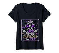 Mujer 39th Birthday Queen Chapter 39 Fabulous Since 1987 Women Camiseta Cuello V