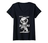 Mujer 3I/Atlas Mitología - Titán Celestial Astronomy Art Camiseta Cuello V
