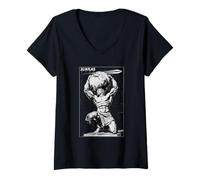 Mujer 3I/Atlas Mitología - Titán Celestial Astronomy Art Camiseta Cuello V