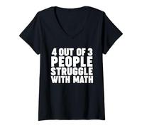 Mujer 4 out of 3 people struggle with Math Camiseta Cuello V