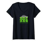Mujer 404 Earth Not Found Alien Shirt - Diseño Divertido Ovni Camiseta Cuello V