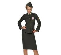 Mujer 40s Oficial de Guerra Disfraz para Mujer S-XXL Por Smiffys