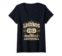 Mujer 44 Cumpleaños Hombre Regalo Vintage Año 1982 Camiseta Cuello V