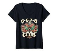 Mujer 5-6-7-8 Club Retro Country Disco Line Dance Camiseta Cuello V