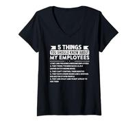 Mujer 5 cosas que debes saber sobre mis empleados Camiseta Cuello V