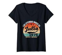 Mujer 50 años Cumpleaños Las Leyendas Nacen en Julio de 1976 Camiseta Cuello V