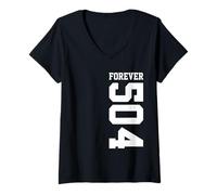 Mujer 504 Código de Área New Orleans Louisiana Metairie LA Kenner LA Camiseta Cuello V