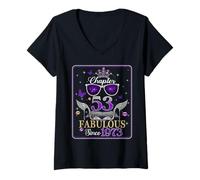 Mujer 53rd Birthday Queen Chapter 53 Fabulous Since 1973 Women Camiseta Cuello V