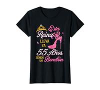 Mujer 55 Años Siendo un Bombón Cumpleaños 55 Años Camiseta