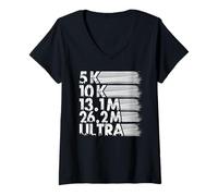 Mujer 5K 10K 13.1M 26.2M Ultra Running Runner - Corredor de Larga Distancia Camiseta Cuello V