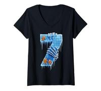 Mujer 6-7 67 Six Seven Funny Gingerbread Meme Zombie Ice Number Camiseta Cuello V