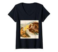 Mujer 6-7 Meme Six Seven 6 7 Creación de Adán 67 Hombres Mujeres Niños Camiseta Cuello V