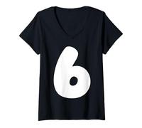 Mujer 6 Número Seis Siete 67 Gen Alpha Slang T Funny Meme Matching Camiseta Cuello V