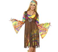 Mujer 60s 1960s 60's Groovy Mujer Disfraz de Hippy Hippie Por Smiffys