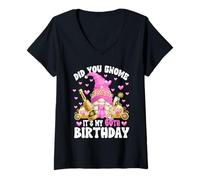 Mujer 60th Birthday Mom GNOME For Grandma Princess Its My Birthday Camiseta Cuello V