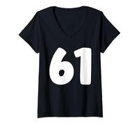Mujer 61 Meme Funny Six One 61 Meme Gen Alpha Slang 6 1 Hands Camiseta Cuello V