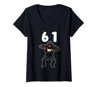 Mujer 61 Meme Gen Alpha Slang 61 Couple Matching Halloween Costume Camiseta Cuello V