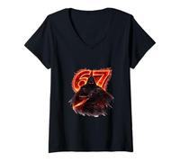 Mujer 67 Arte de Shadow Blade Inferno Camiseta Cuello V