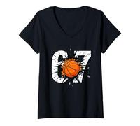 Mujer 67 Basketball Six Seven Meme Gen Alpha Slang Men Women Kids Camiseta Cuello V
