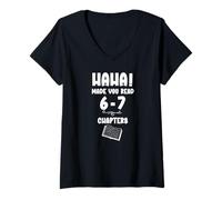 Mujer 67 English Teacher 6 7 Reading 6-7 Ha Ha Made You Read Books Camiseta Cuello V