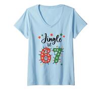 Mujer 67 Jingle Some of The Way Funny 6-7 Christmas 6 7 Holiday 67 Camiseta Cuello V