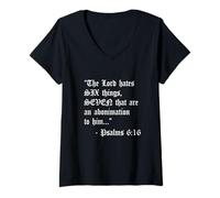 Mujer 67 Meme Six Seven Funny Gen Z Christian Teen Biblia Verso 6 7 Camiseta Cuello V