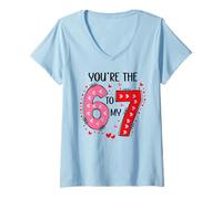 Mujer 67 You Are The 6 to My 7 Scale of 1-5 You'Re a 6-7 Valentine Camiseta Cuello V
