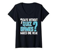 Mujer 7 Días Sin Juegos de Preguntas Te Debilita Camiseta Cuello V