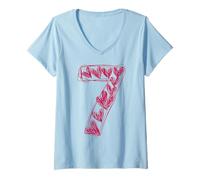 Mujer 7 Dulces 67 Corazones Dibujados A Mano Lindas Niñas Niños Famil Camiseta Cuello V