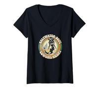 Mujer 70s Womens Western Saltwater Soul Cowgirl Heart Mermaid Core Camiseta Cuello V