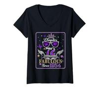 Mujer 72nd Birthday Queen Chapter 72 Fabulous Since 1954 Women Camiseta Cuello V