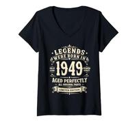 Mujer 77 Cumpleaños Hombre Regalo Vintage Año 1949 Camiseta Cuello V