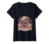 Mujer 79th Birthday Cowgirl 79 Year Old Country Western Girl Women Camiseta Cuello V